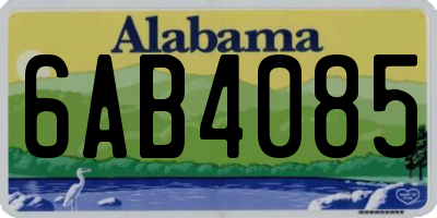 AL license plate 6AB4085