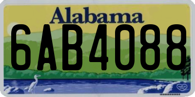 AL license plate 6AB4088