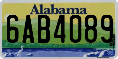 AL license plate 6AB4089