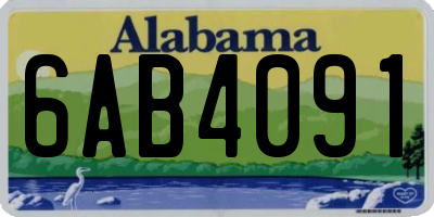 AL license plate 6AB4091