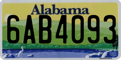 AL license plate 6AB4093