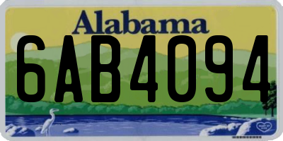 AL license plate 6AB4094