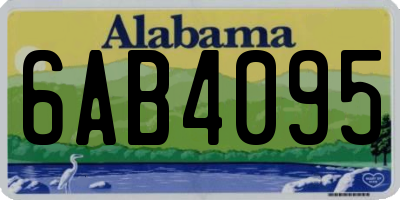 AL license plate 6AB4095