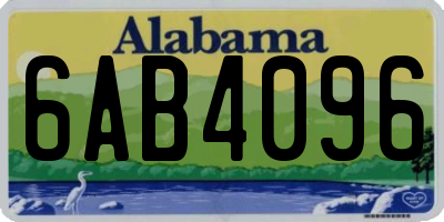 AL license plate 6AB4096