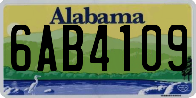 AL license plate 6AB4109