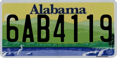 AL license plate 6AB4119