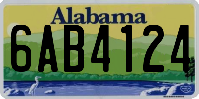 AL license plate 6AB4124