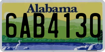 AL license plate 6AB4130