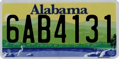 AL license plate 6AB4131