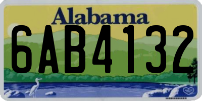 AL license plate 6AB4132