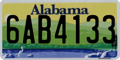 AL license plate 6AB4133