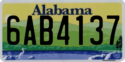 AL license plate 6AB4137