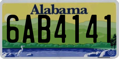 AL license plate 6AB4141