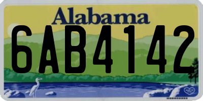 AL license plate 6AB4142