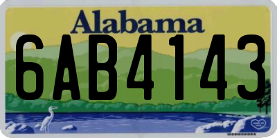 AL license plate 6AB4143