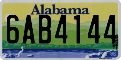 AL license plate 6AB4144