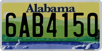 AL license plate 6AB4150