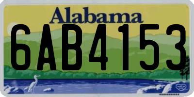 AL license plate 6AB4153