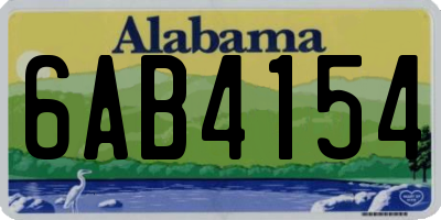 AL license plate 6AB4154