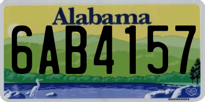 AL license plate 6AB4157
