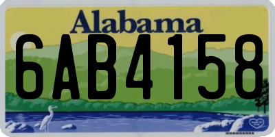 AL license plate 6AB4158