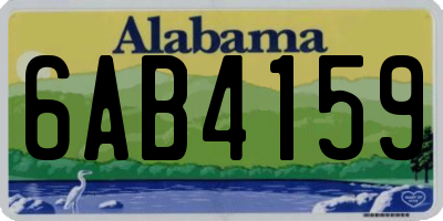 AL license plate 6AB4159