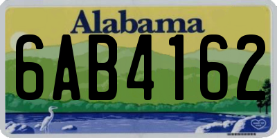 AL license plate 6AB4162