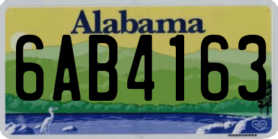 AL license plate 6AB4163