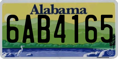 AL license plate 6AB4165