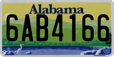 AL license plate 6AB4166