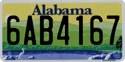 AL license plate 6AB4167