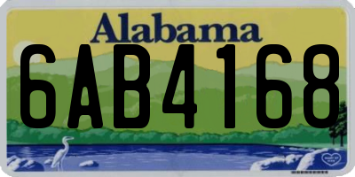 AL license plate 6AB4168