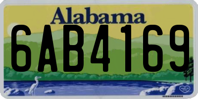 AL license plate 6AB4169