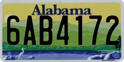 AL license plate 6AB4172