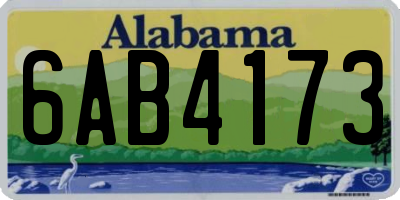 AL license plate 6AB4173