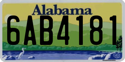 AL license plate 6AB4181