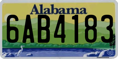 AL license plate 6AB4183