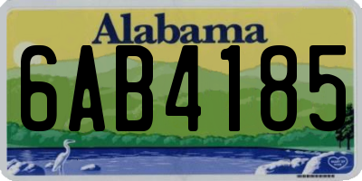 AL license plate 6AB4185