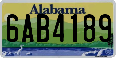 AL license plate 6AB4189