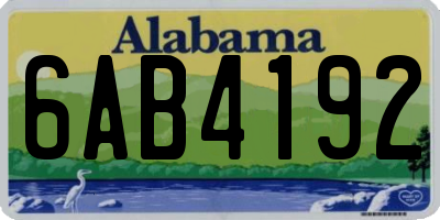 AL license plate 6AB4192