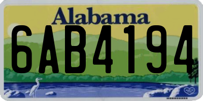 AL license plate 6AB4194