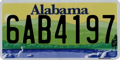 AL license plate 6AB4197