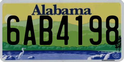 AL license plate 6AB4198
