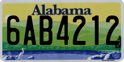 AL license plate 6AB4212