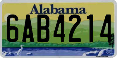 AL license plate 6AB4214