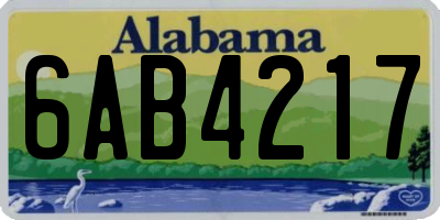 AL license plate 6AB4217
