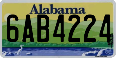 AL license plate 6AB4224