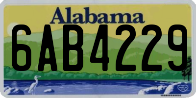AL license plate 6AB4229