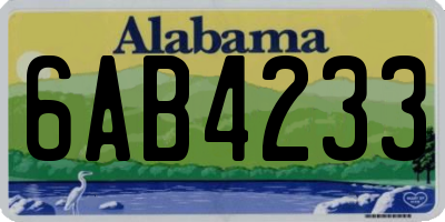 AL license plate 6AB4233