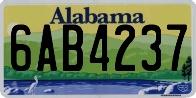 AL license plate 6AB4237